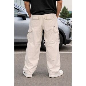 Levis SilverTab Khakis Cargo Pants Mens 33x32 Tan Beige Baggy Wide Leg VTG Y2K